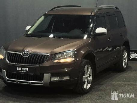 Skoda, Yeti, 1800, 152, бензин, внедорожник, робот, полный привод, среднее состояние, левый, коричневый, 1 299 000 ₽